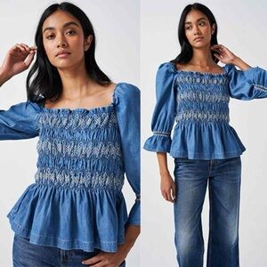 Sally Rodeo Vintage square neck top NWT